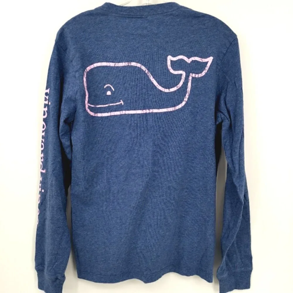 Vineyard Vines Women's XS Cotton Pink Whale Top - Picture 3 of 11